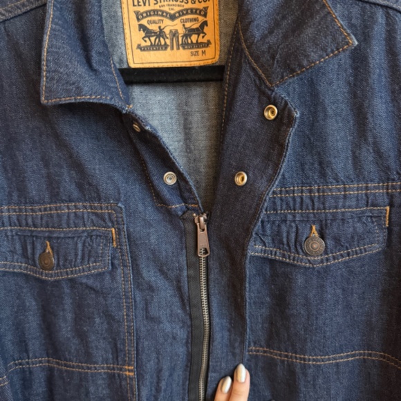 LEVI'S Jeans Straight Leg Coverall - Size Small - Picture 6 of 9